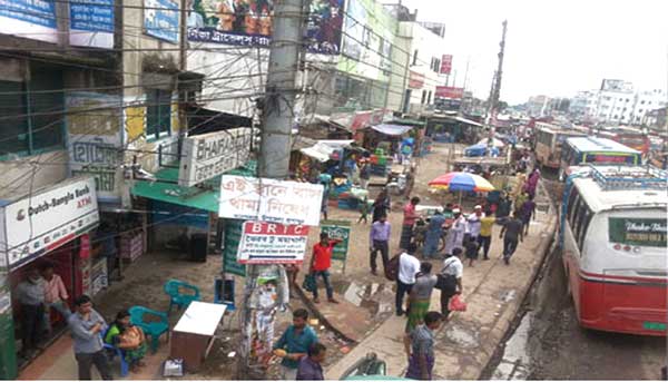 ভৈরব বাসস্ট্যান্ড এলাকার দুর্জয় মোড় দখলমুক্ত