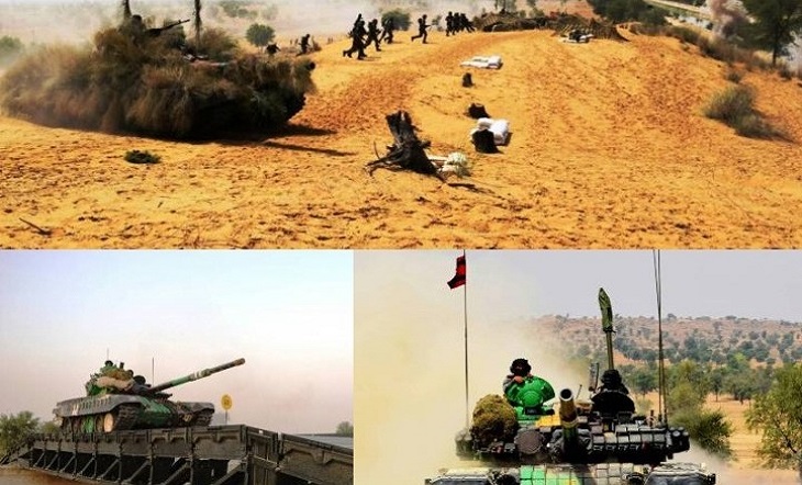 রাজস্থানের থর মরুভূমিতে ভারতের গোপন যুদ্ধ-মহড়া।।   