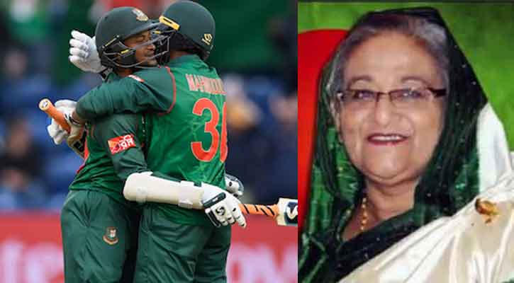 ফোনে সাকিব-রিয়াদকে প্রধানমন্ত্রী শেখ হাসিনার অভিনন্দন।।