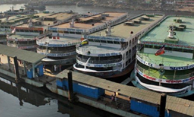 ঢাকা-বরিশাল সহ সব রুটের নৌ চলাচলে নিষেধাজ্ঞা।।