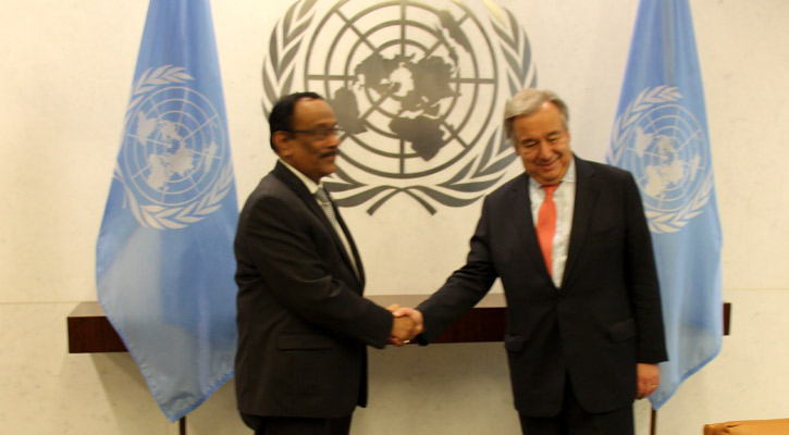 জাতিসংঘ মহাসচিবের সঙ্গে বাংলাদেশের পররাষ্ট্র সচিবের সাক্ষাৎ ।
