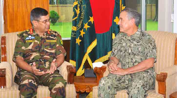 সেনাবাহিনী প্রধানের সঙ্গে কমান্ডার ইউএস প্যাসিফিক কমান্ডের সৌজন্য সাক্ষাৎ।।   