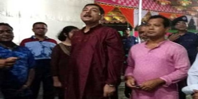 সৈয়দপুরের পূজামণ্ডপ পরিদর্শনে ডিআইজি ।।