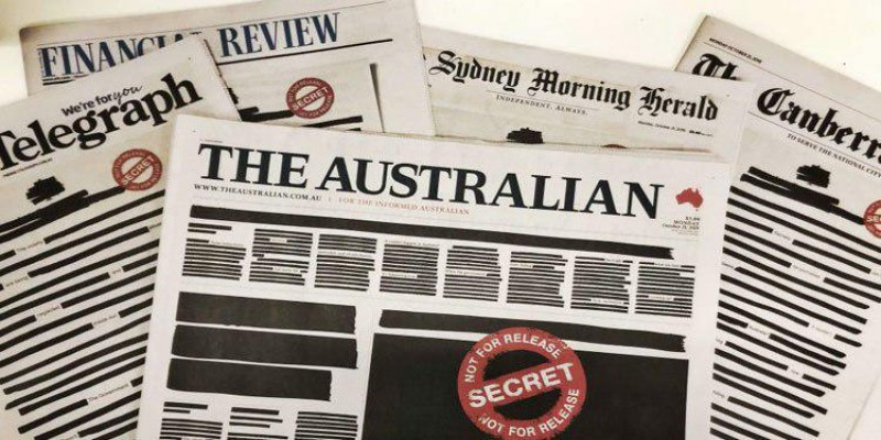 কালো কালিতে অস্ট্রেলিয়ার সংবাদমাধ্যমের অভিনব প্রতিবাদ ।।