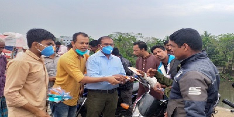 সুনামগঞ্জে  চালকদের মাঝে ১০০০ মাস্ক বিতরণ