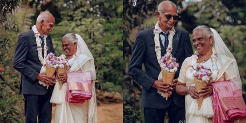 বিয়ের ৫৮ বছর পর ওয়েডিং ফটোশুট করলেন এক ভারতীয় দম্পতি॥