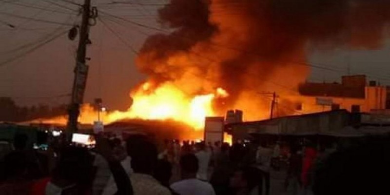 হরষপুর রেলওয়ে স্টেশনে আগুন॥ ১৫ দোকান পুড়ে ছাই