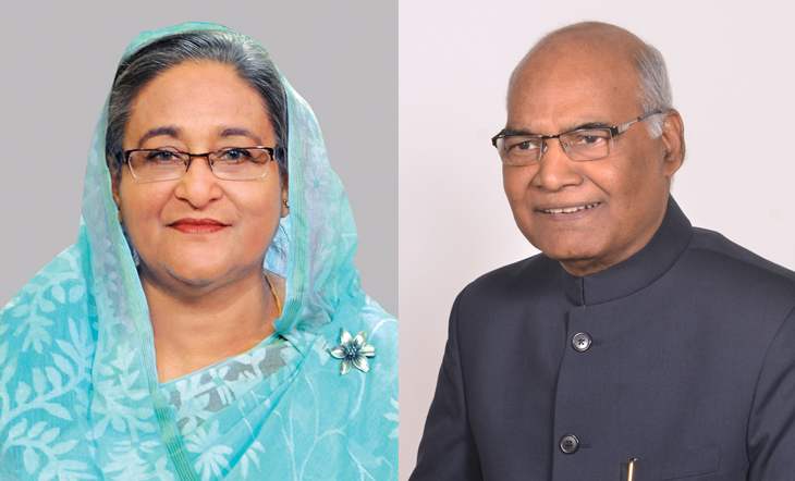 ভারতের নবনির্বাচিত রাষ্ট্রপতি রাম নাথ কোভিন্দকে অভিনন্দন জানালেন প্রধানমন্ত্রী শেখ হাসিনা।।      
