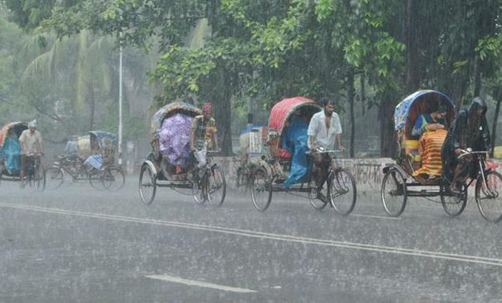আজও দেশের কোথাও কোথাও মাঝারী ধরণের ভারী বর্ষণ হতে পারে।।