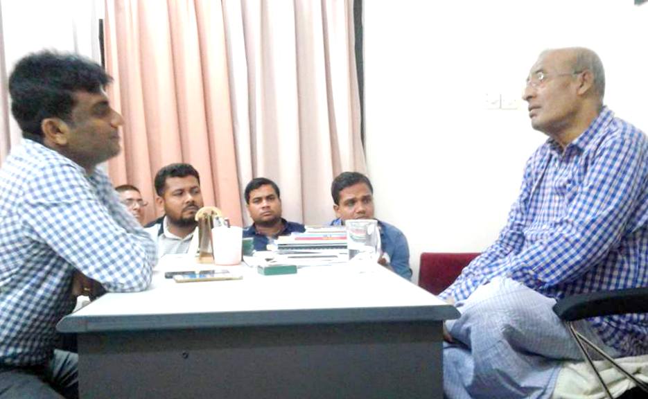 সাংসদ মোস্তফা রশীদী সুজার সাথে কেন্দ্রীয় ছাত্রলীগ নেতাদের সৌজন্য সাক্ষাত