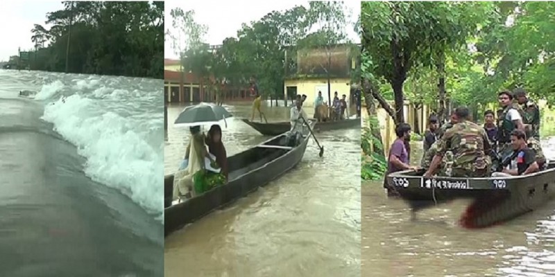 সিলেটে এবার বানবাসীদের উদ্ধারে নামছে নৌবাহিনী।।