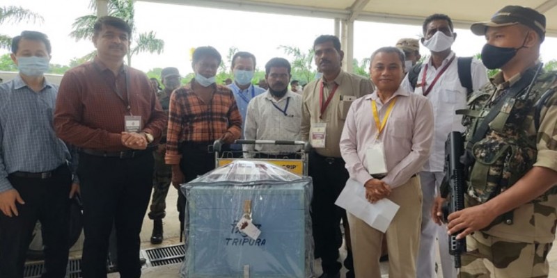 রাষ্ট্রপতি নির্বাচন।।ত্রিপুরার ভোটের বাক্স গেল দিল্লিতে