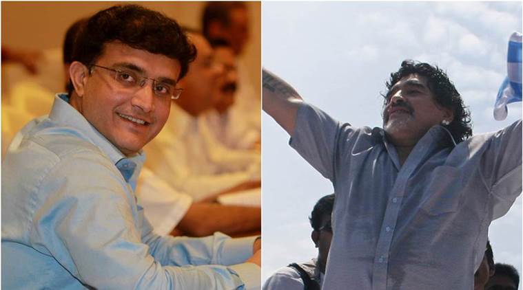 কিংবদন্তি ফুটবলার ম্যারাডোনার সঙ্গে প্রীতি ফুটবল ম্যাচ খেলবেন ক্রিকেটের রাজপুত্র সৌরভ গাঙ্গুলী।।
